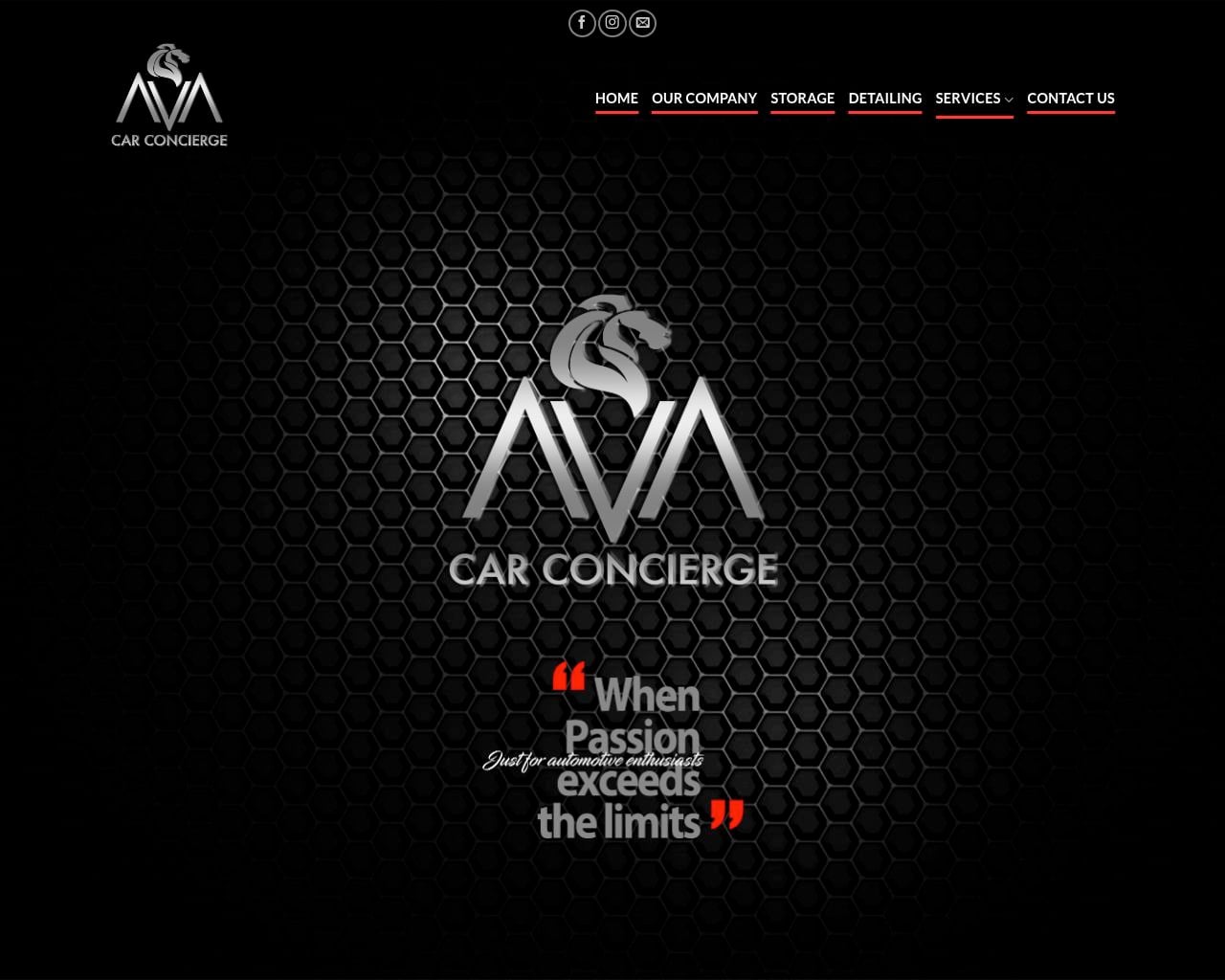 Ava Car Concierge website - Car storage facility in San Antonio, TX