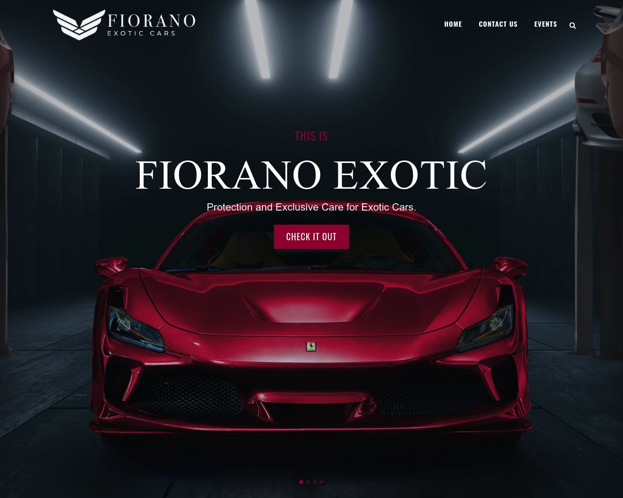 Fiorano Exotics website - Car storage facility in Miami, FL